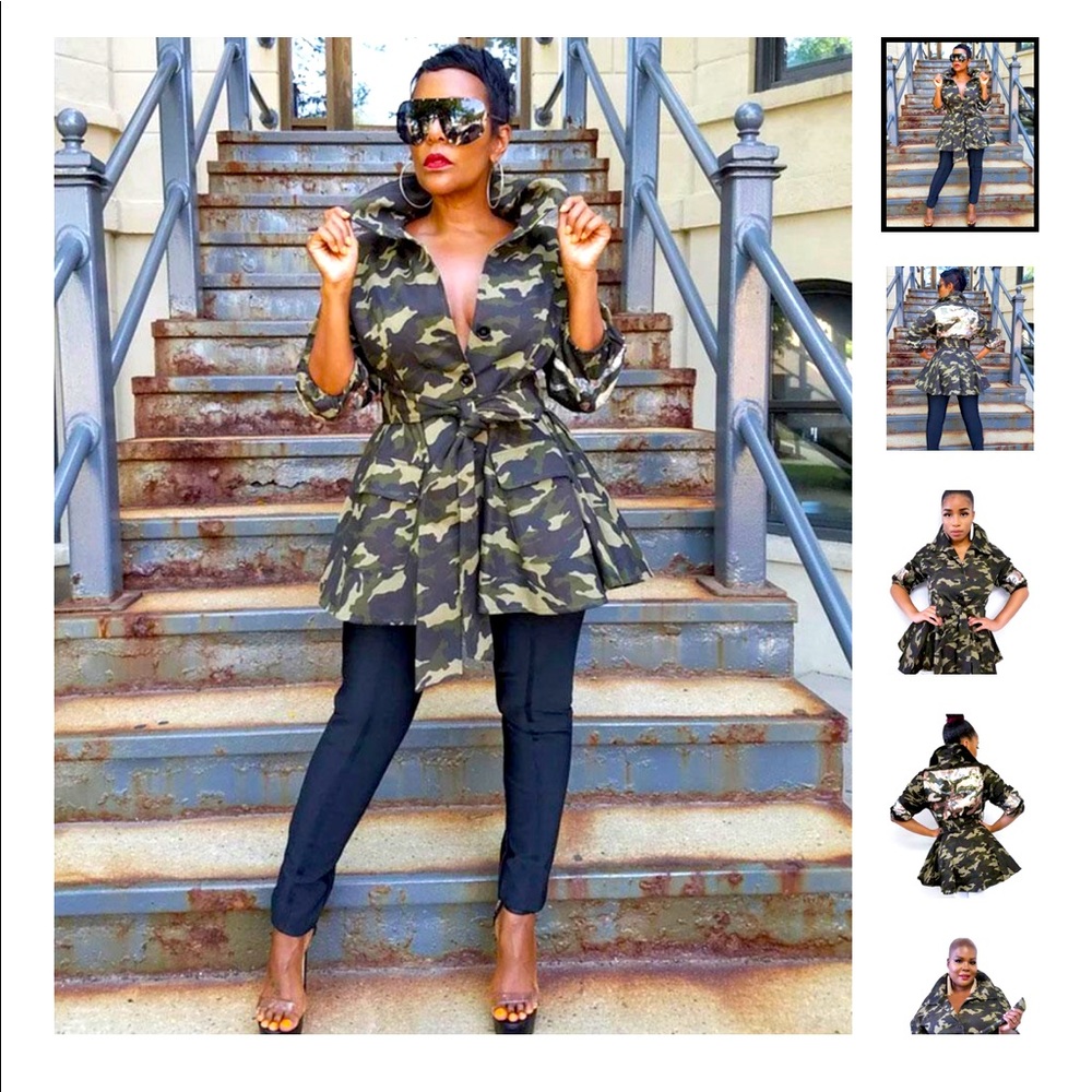 Camo denim jacket